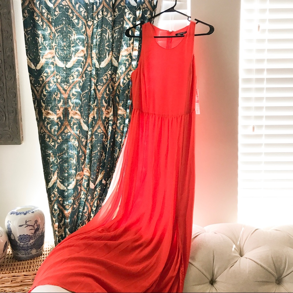 Gianni Bini Bright Orange Maxi Dress